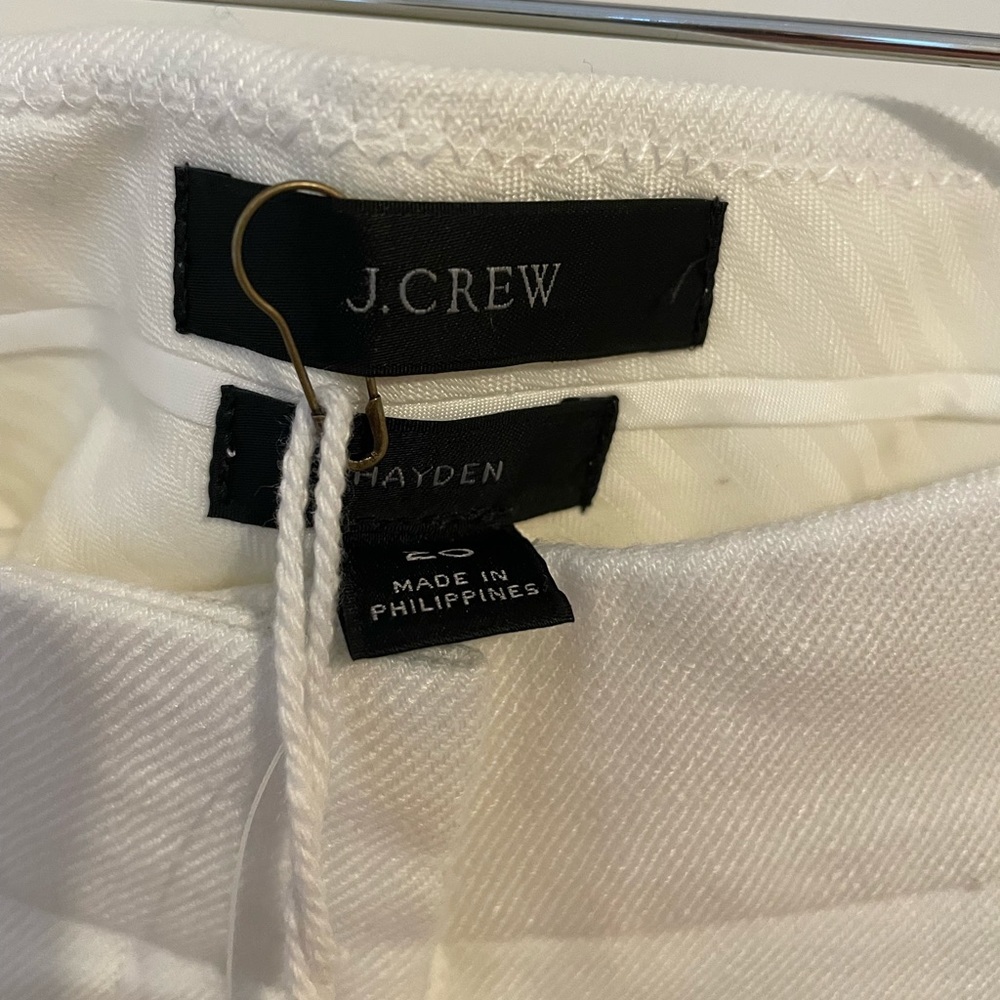 NWT J Crew Hayden Linen Kickout Crop White 20 - Picture 5 of 7